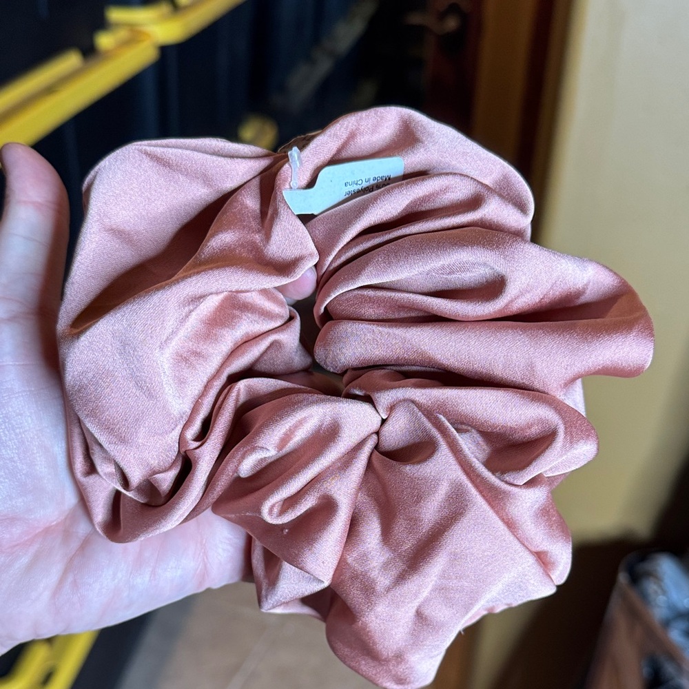 NWT Rose Pink Extra Large Satin Scrunchie